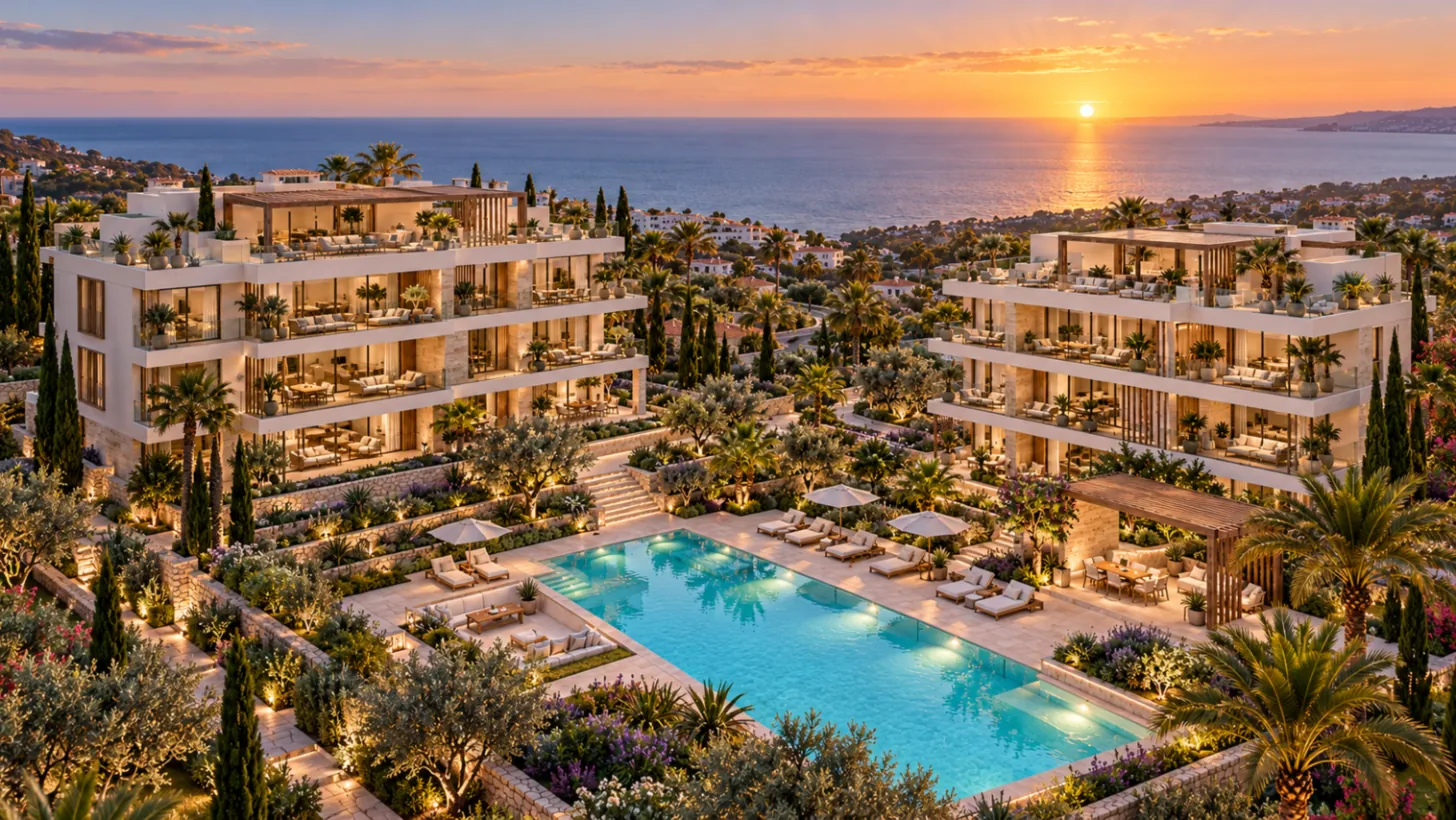 Alcora Residences sample development, visualisation of the development with selectable homes